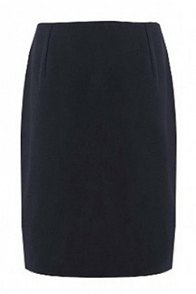 Banner Aspire Straight Kick Pleat Skirt - Navy