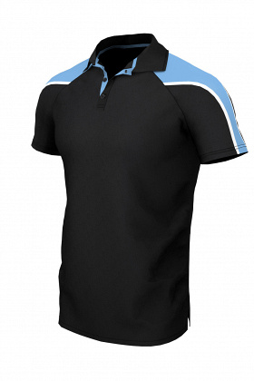 Chadwick iGen Unisex Polo - Black and Sky