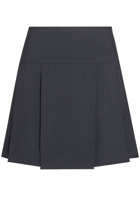 David Luke Eco Senior Drop Waist Pleated Skirt - Navy