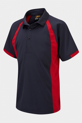Falcon Activ+ Polo Shirt - Navy and Scarlet