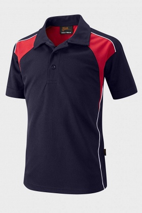 Falcon Encore Polo Shirt - Navy and Scarlet