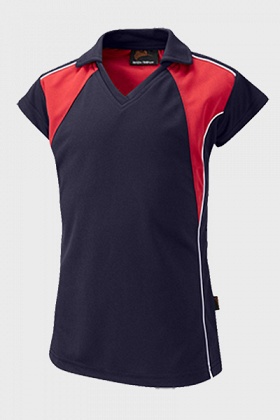Falcon Encore Fitted Polo Shirt - Navy and Scarlet