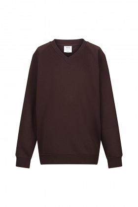 One+All Woodbank V-Neck Sweatshirt - Brown